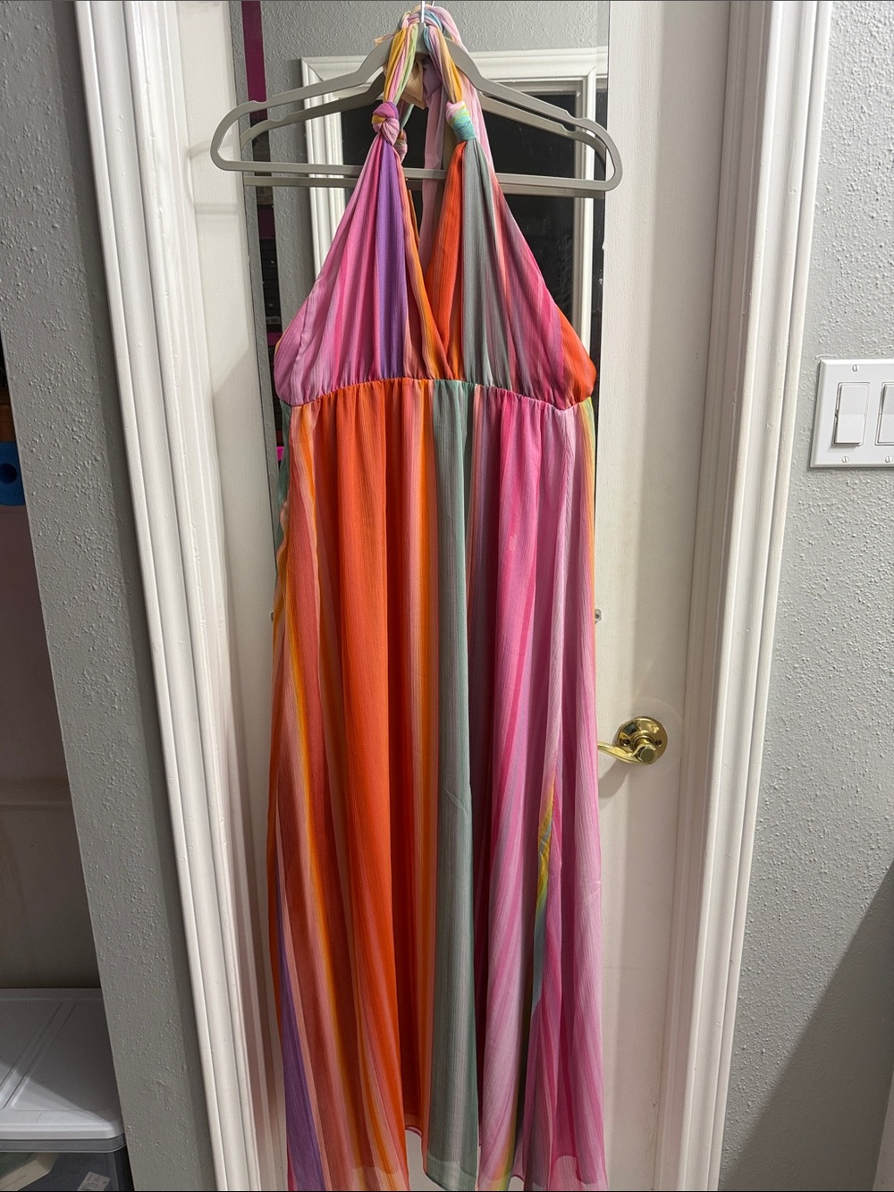 MANGO Striped chiffon Sundress